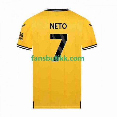 Fotballdrakt Wolverhampton Wanderers NETO 7 Hjemmetrøye 2023-2024 Kortermet